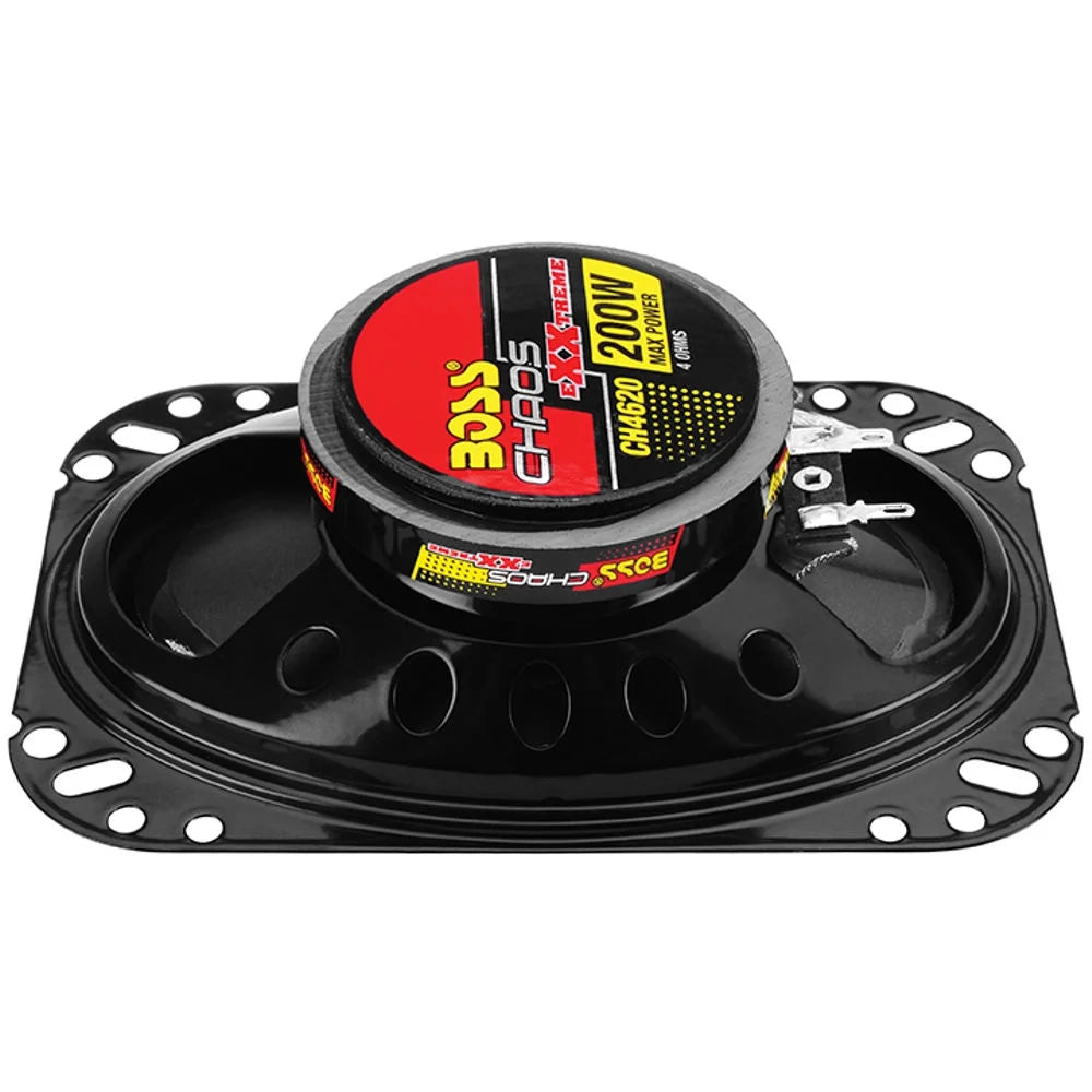 BOSS CH4620 4X6 Car Speakers Pair 200 Watts Full Range Red Poly Cone