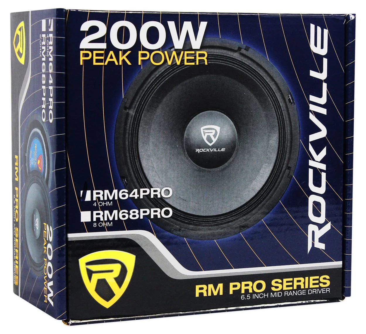 (4)  RM64PRO 6.5" 800 Watt 4 Ohm SPL Midbass/Midrange Car Speakers