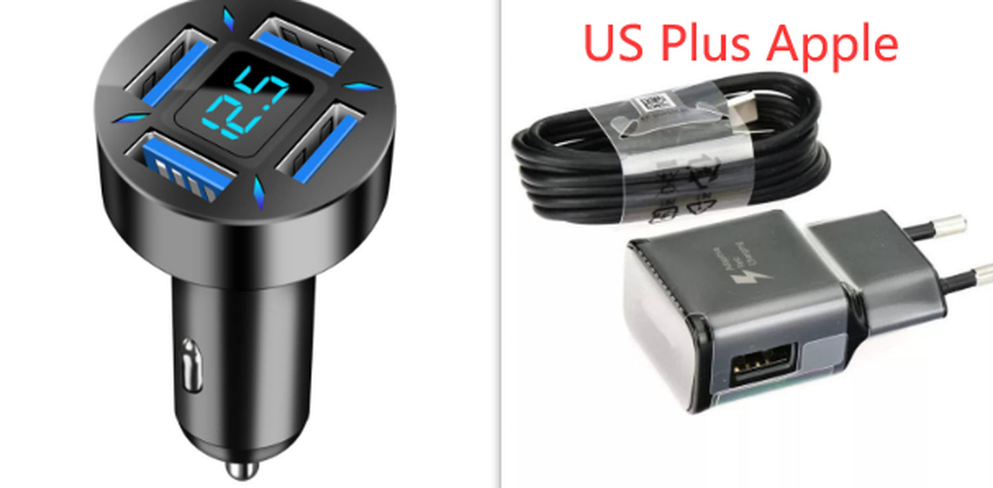 Four-Port Car Charger 4USB Car Charger