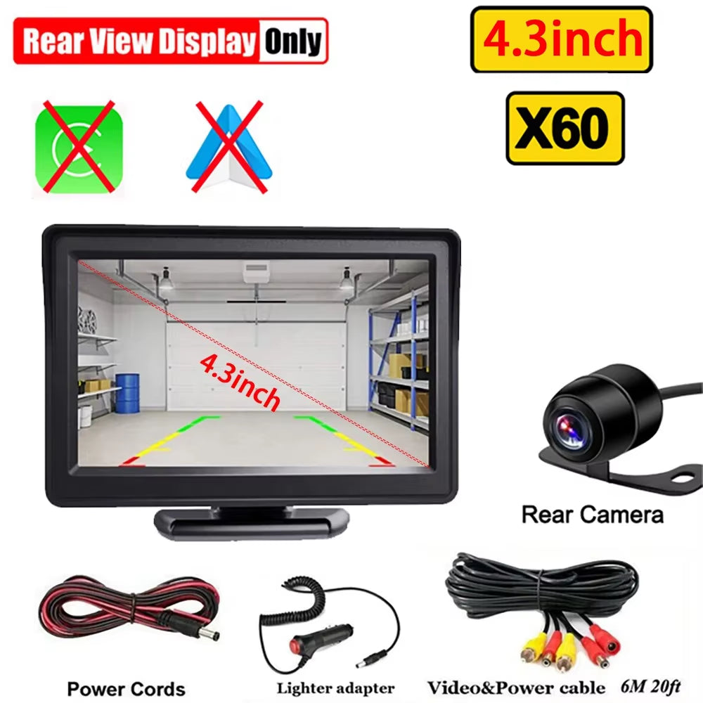 7Inch Portable Wireless Carplay Android Auto Car Radio Multimedia Video Player Touch Screen with AUX for Rear View Camera