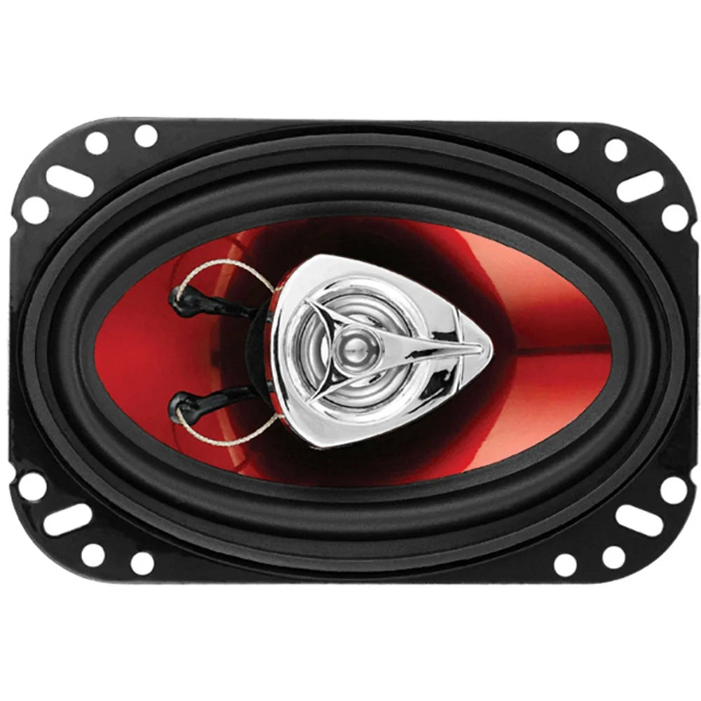 BOSS CH4620 4X6 Car Speakers Pair 200 Watts Full Range Red Poly Cone