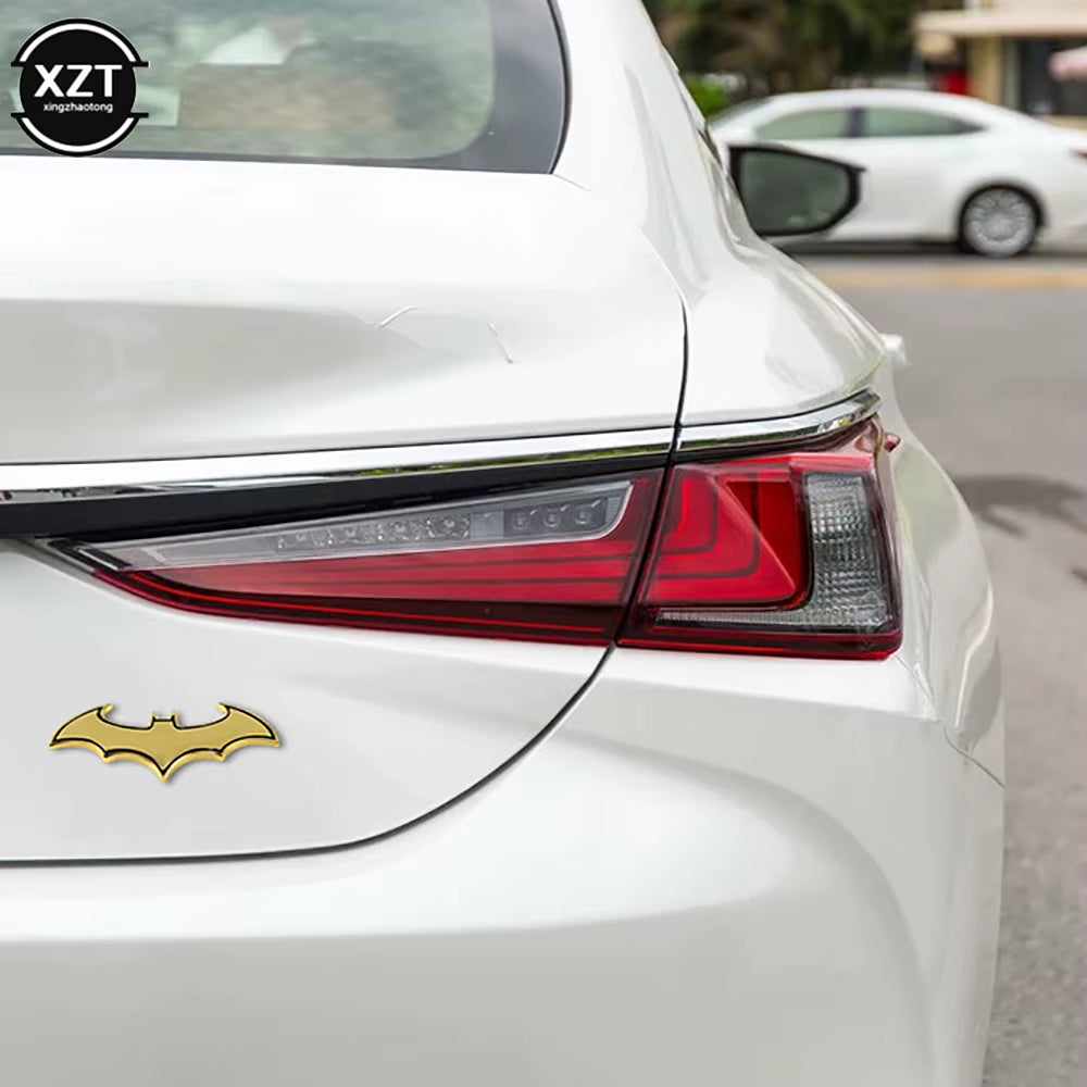 1PCS 3D Bat Shape Car Stickers Cool Metal Car Logo Emblem Sticker Stylish Decal Motorcycle Automobiles Car Styling Accessories