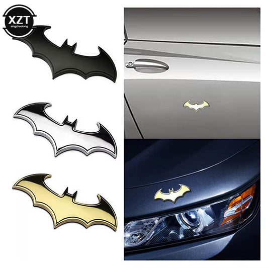 1PCS 3D Bat Shape Car Stickers Cool Metal Car Logo Emblem Sticker Stylish Decal Motorcycle Automobiles Car Styling Accessories