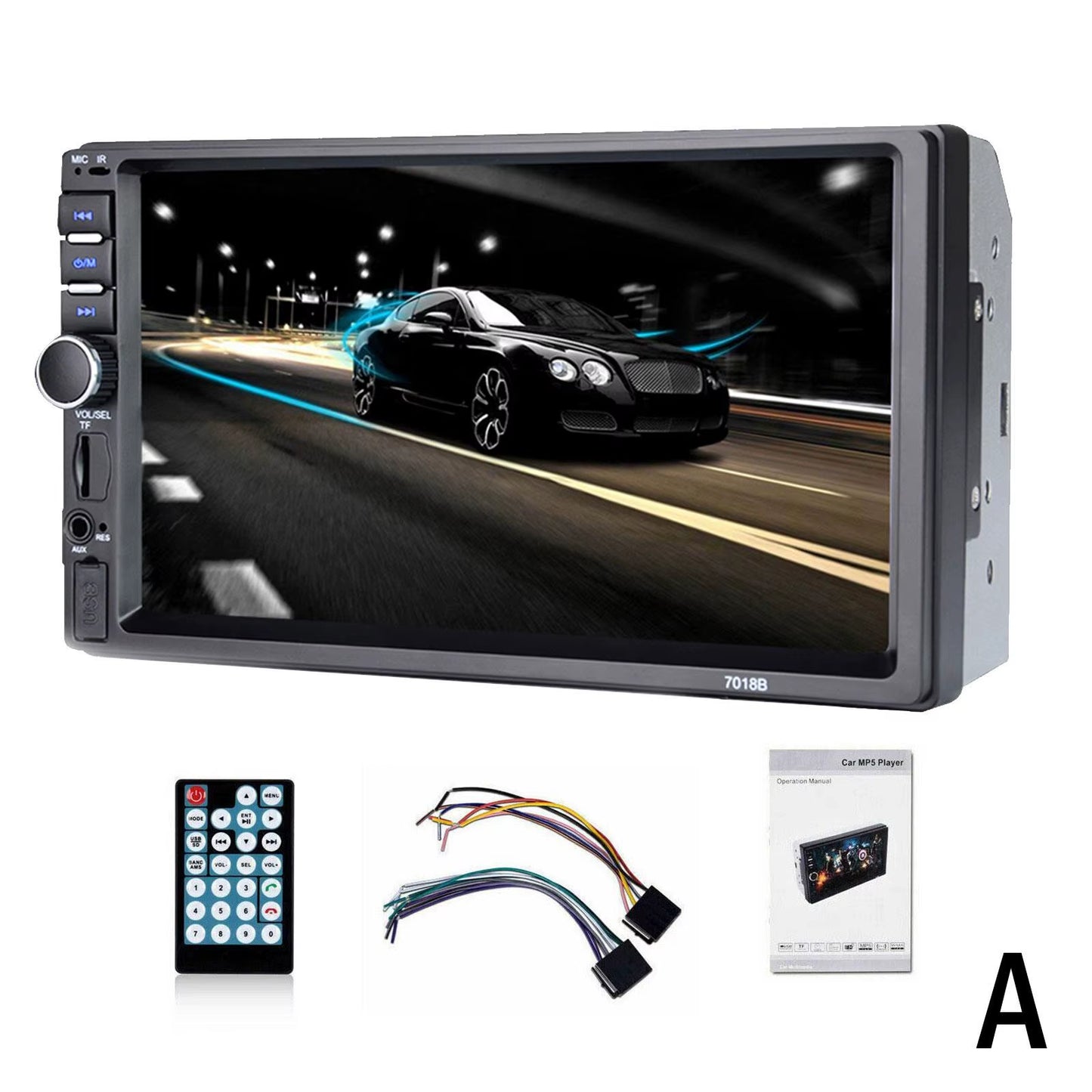 12V HD Automotive Multimedia Car Radio with Screen USB Player Car 7" MP5 Stereo Car Screen Bluetooth Radio Player FM N0U0