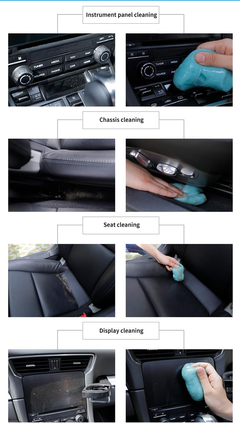 Multifunction Cleaning Gel, Universal Dust Cleaner, Car Cleaning Gel, Car Dust Dirt Cleaning Gel, Car Vent Outlet Mud Remover, Car Interior Cleaning Tools, for Remove Dust from Pcs, Laptops, Cameras.