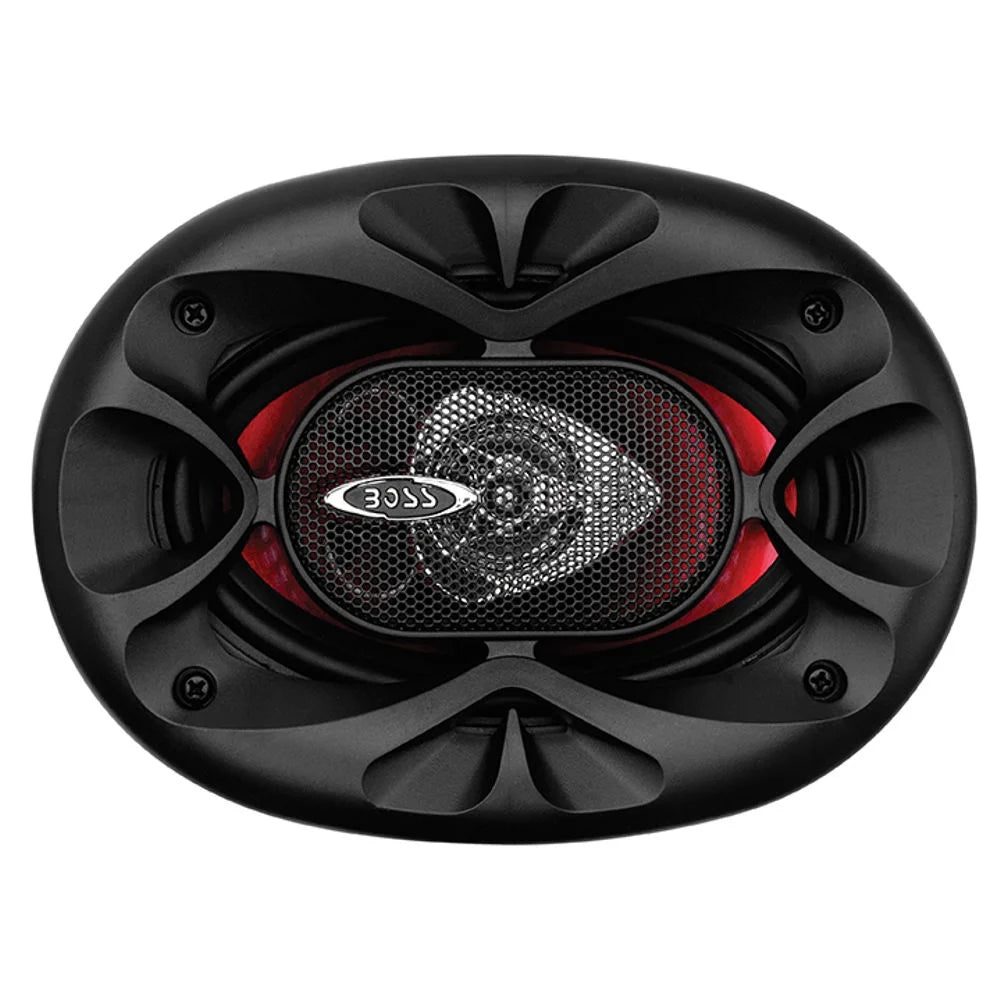 BOSS CH4620 4X6 Car Speakers Pair 200 Watts Full Range Red Poly Cone